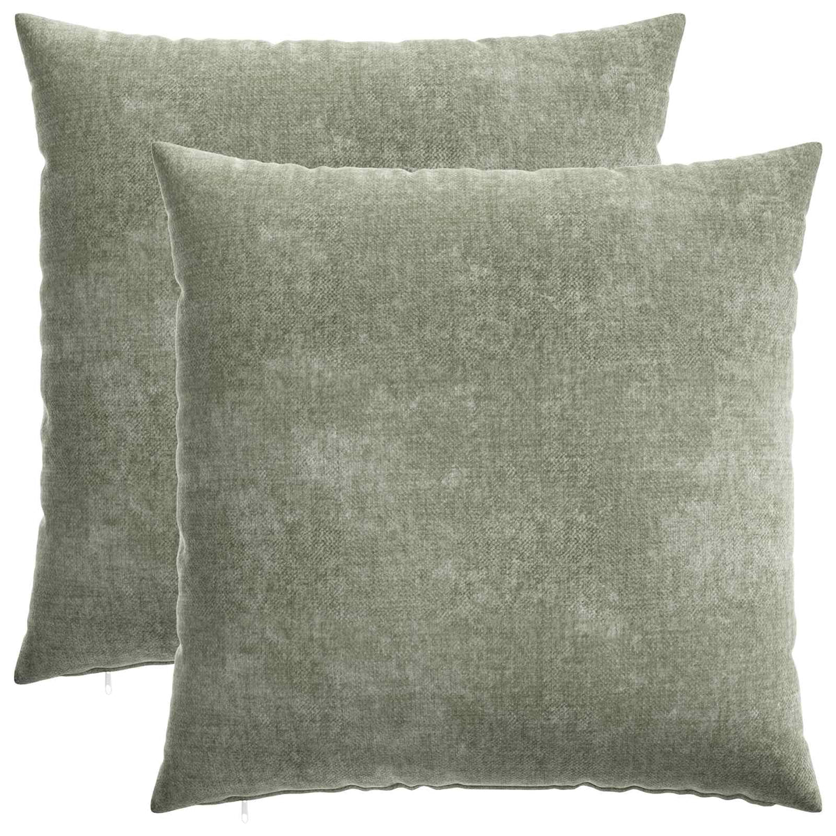 Cushion Cover 2 pcs HEERLEN Green 60 x 60 cm Chenille Fabric