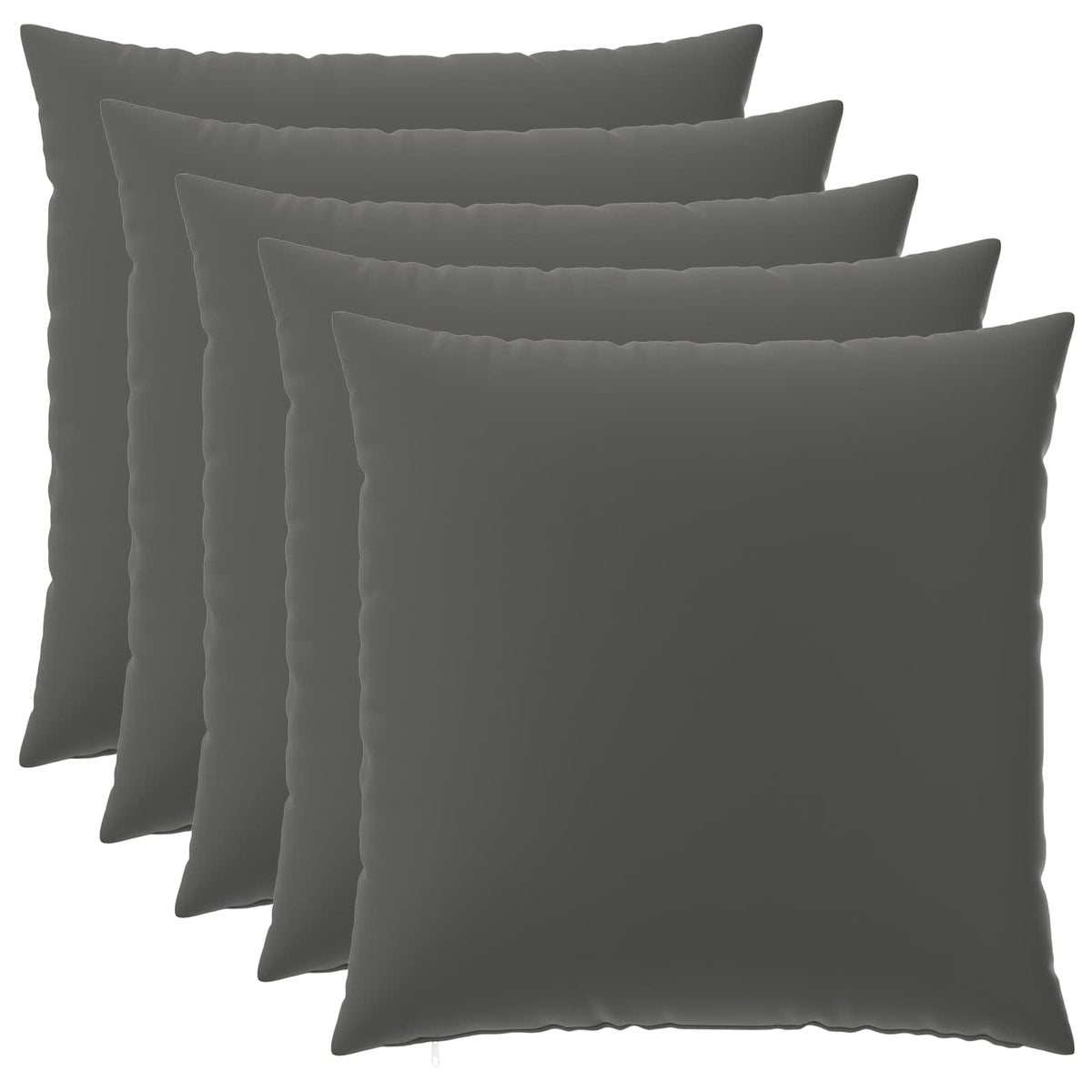 Cushion Cover 6 pcs HEERLEN Anthracite 60 x 60 cm Polyester