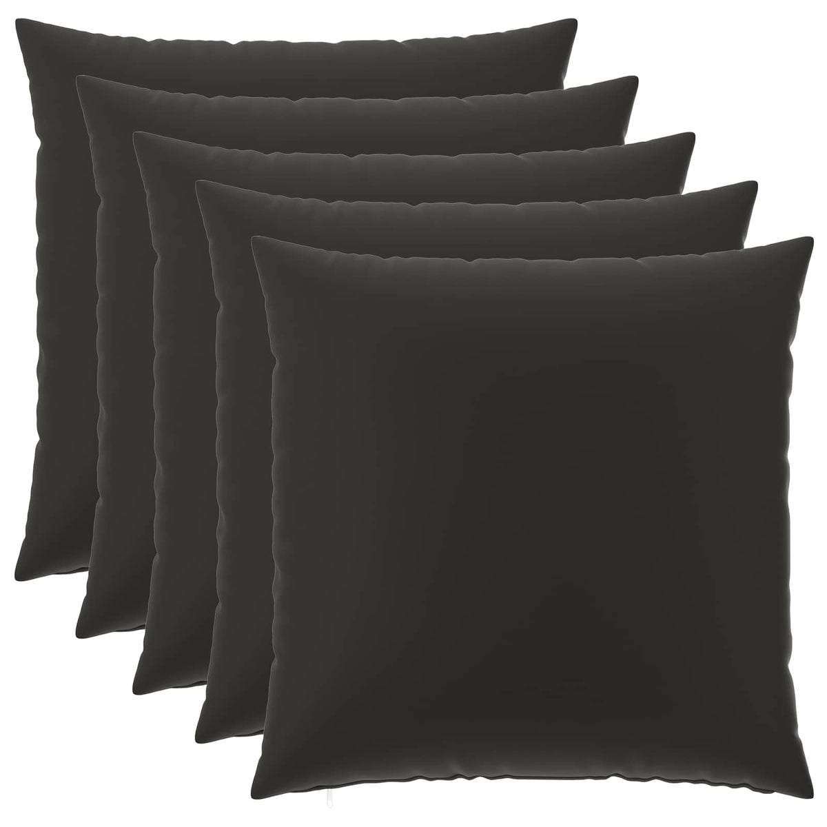 Cushion Cover 6 pcs HEERLEN Black 60 x 60 cm Polyester