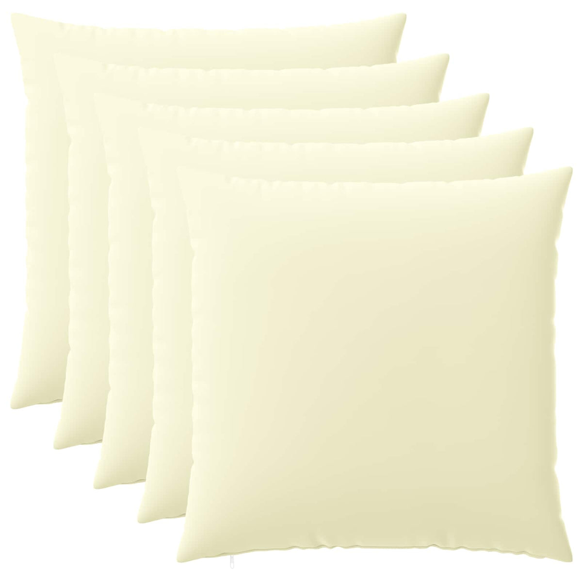 Cushion Cover 6 pcs HEERLEN Cream 60 x 60 cm Polyester