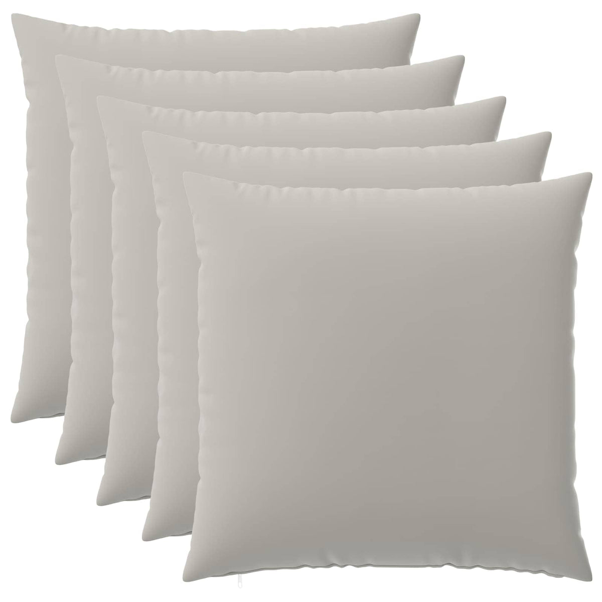 Cushion Cover 6 pcs HEERLEN Grey 60 x 60 cm Polyester