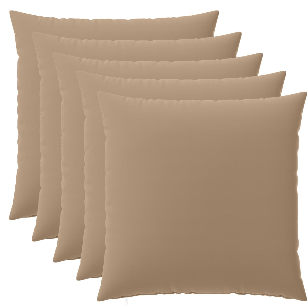 Cushion Cover 6 pcs HEERLEN Taupe 60 x 60 cm Polyester