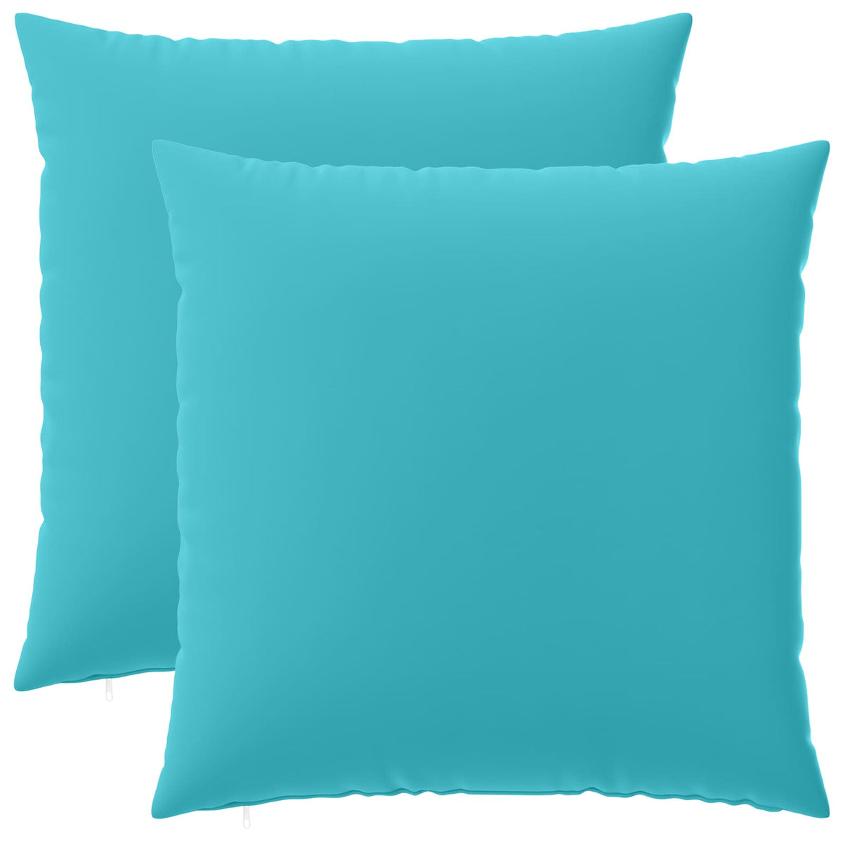 Cushion Cover 2 pcs HEERLEN Turquoise 60 x 60 cm Polyester