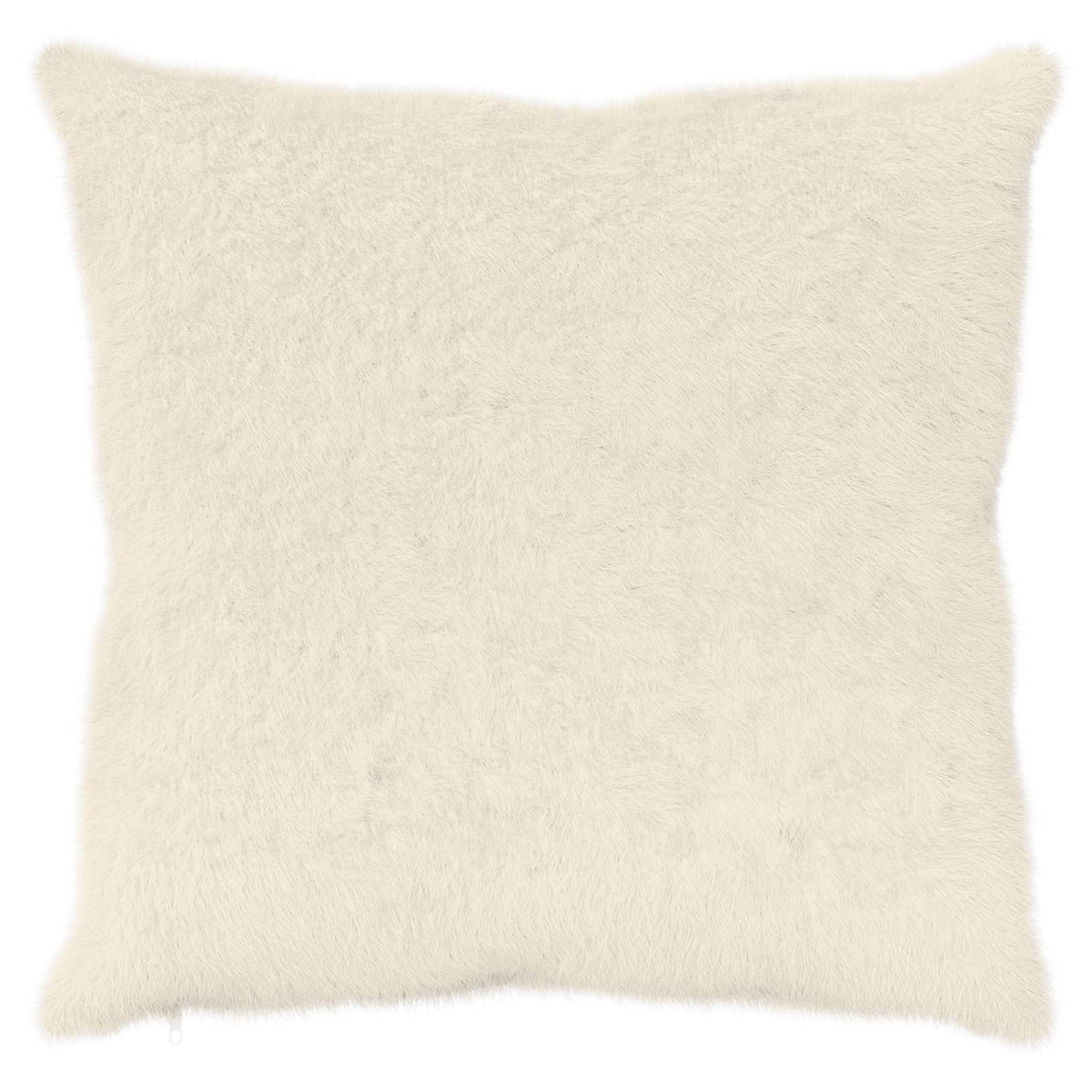 Cushion Cover 2 pcs HEERLEN White 60 x 60 cm Faux Rabbit Fur