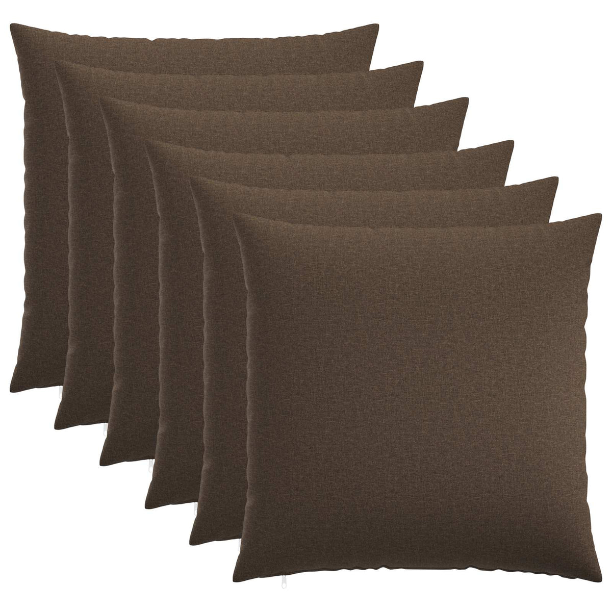 Cushion Cover 6 pcs HEERLEN Taupe 65 x 65 cm Fabric