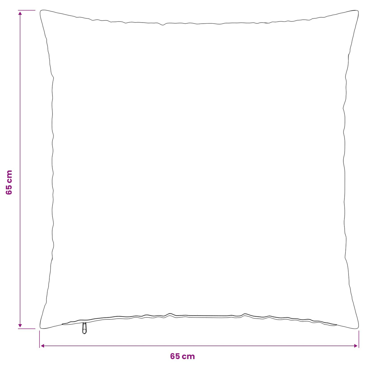 Cushion Cover 6 pcs HEERLEN Blue 65 x 65 cm Velvet