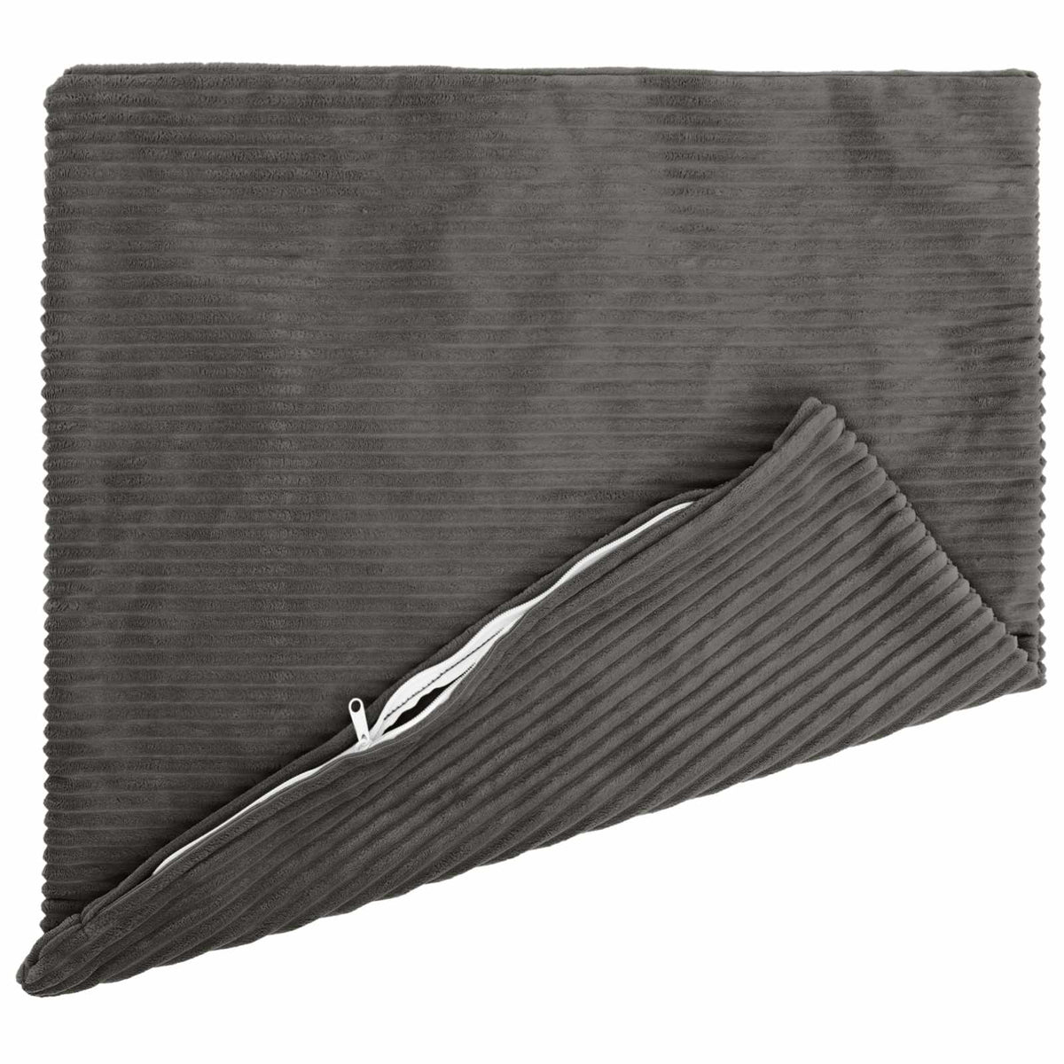 Cushion Cover 2 pcs HEERLEN Dark Grey 65 x 65 cm Corduroy