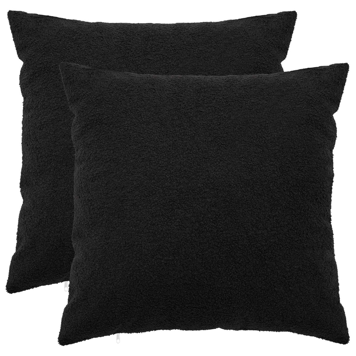 Cushion Cover 2 pcs HEERLEN Black 65 x 65 cm Bouclé