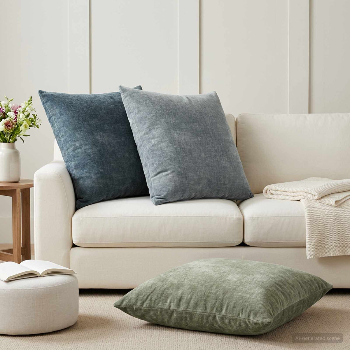 Cushion Cover 6 pcs HEERLEN Light Blue 80 x 80 cm