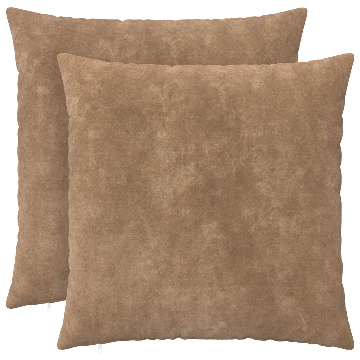 Cushion Cover 2 pcs HEERLEN Taupe 65 x 65 cm Microfiber Fleece