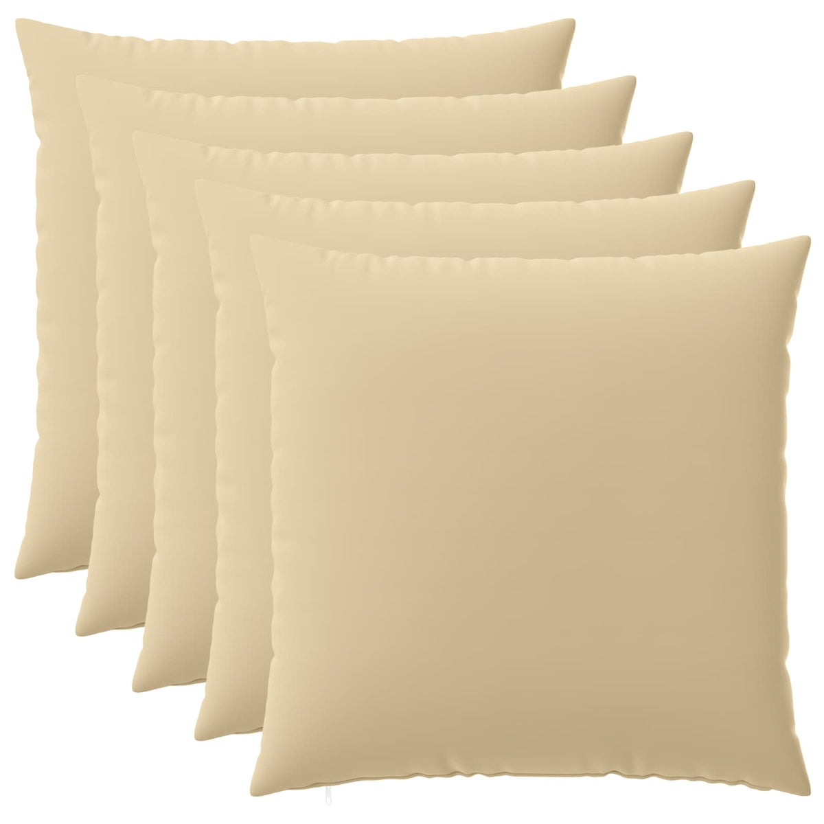 Cushion Cover 6 pcs HEERLEN Beige 65 x 65 cm Polyester