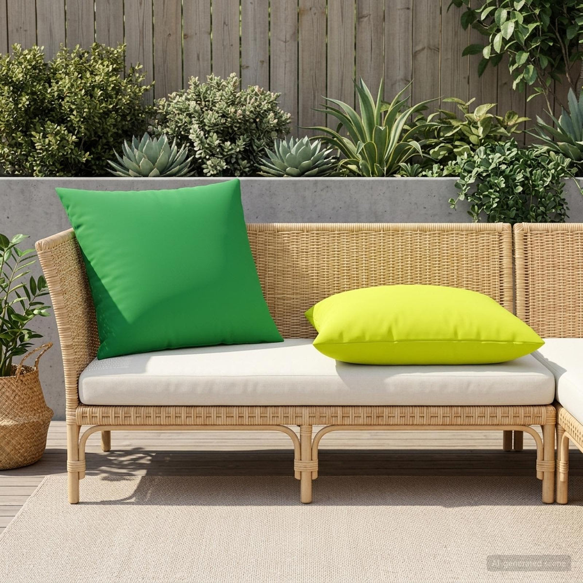Cushion with Pillow HEERLEN 2 pcs Green Polyester