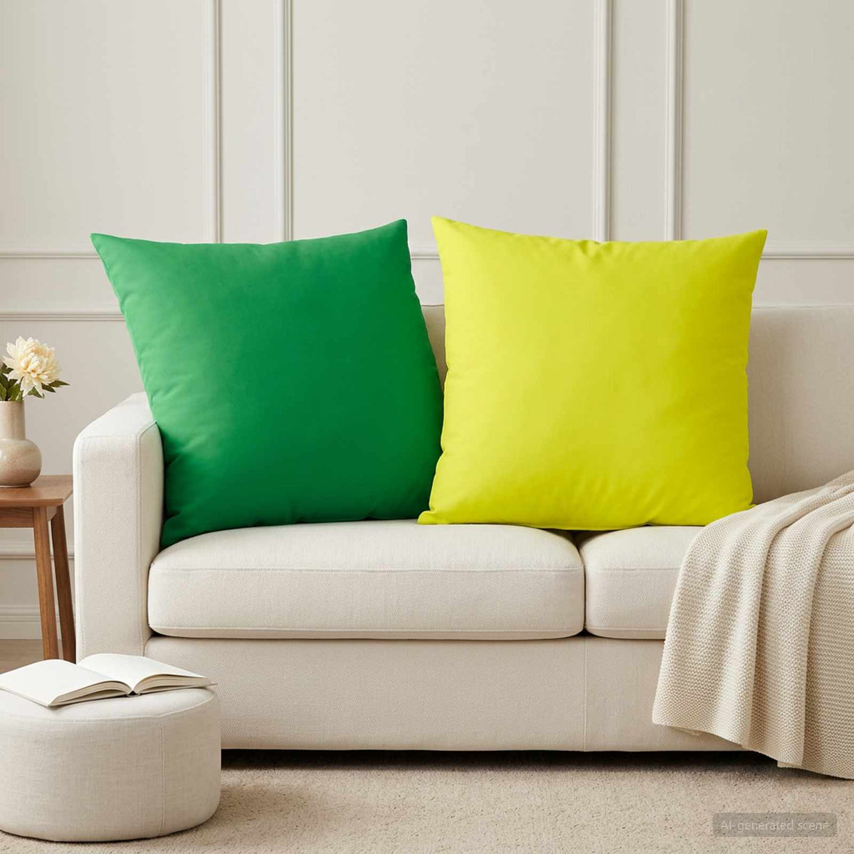 Cushion Cover 6 pcs HEERLEN Bright Green 80 x 80 cm Polyester