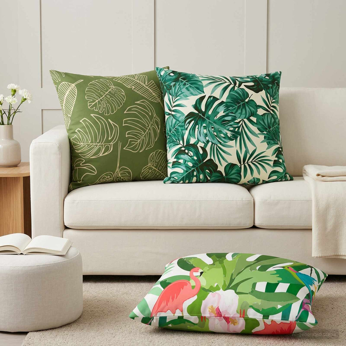 Cushion with Pillow HEERLEN 2 pcs Multicolour Polyester