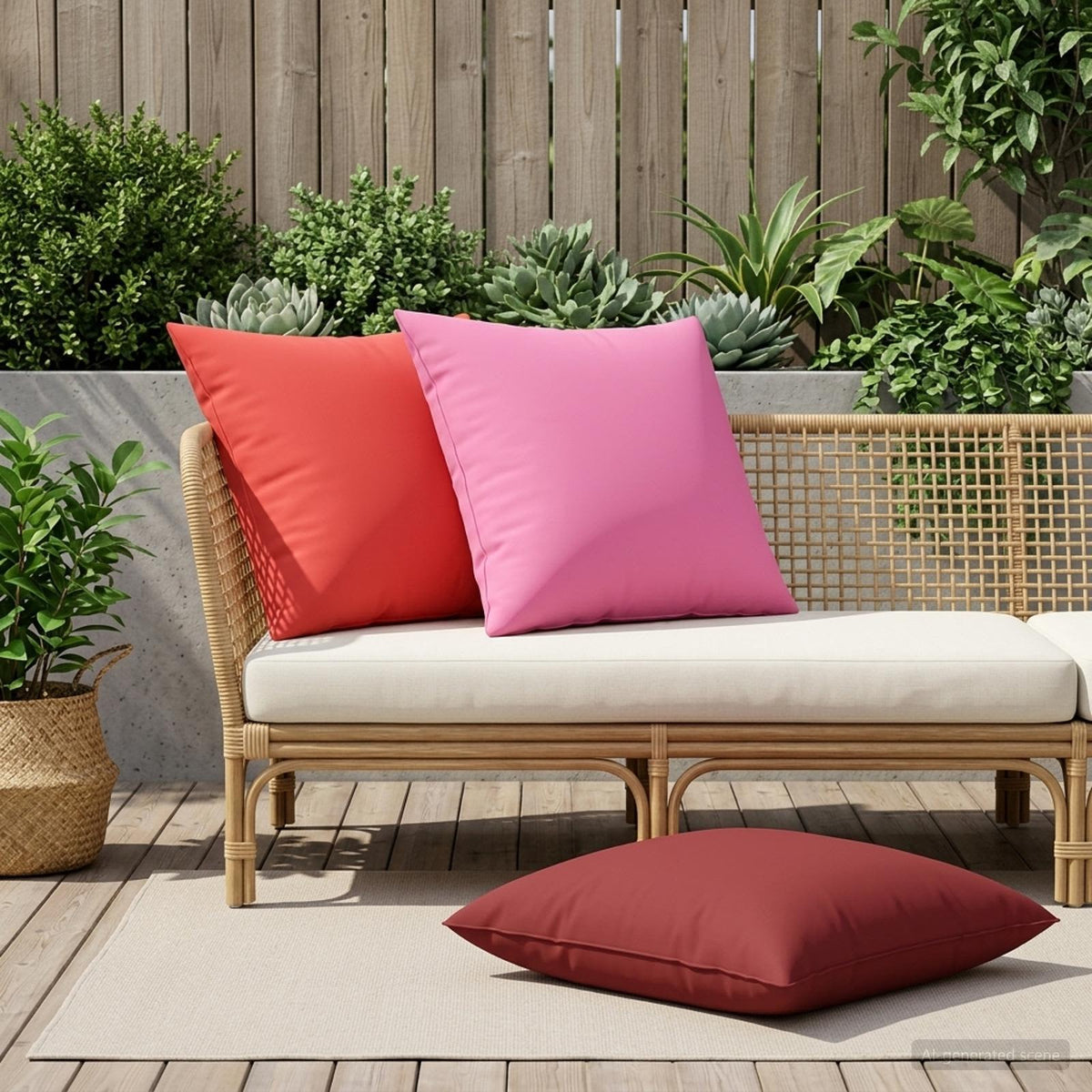 Cushion with Pillow HEERLEN 2 pcs Red Polyester