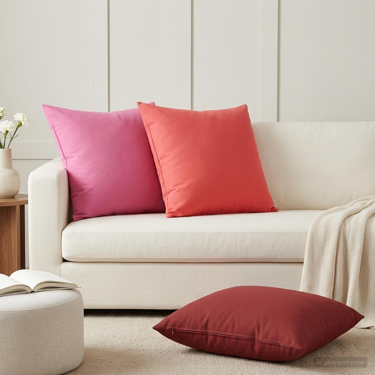 Cushion with Pillow HEERLEN 2 pcs Pink Polyester