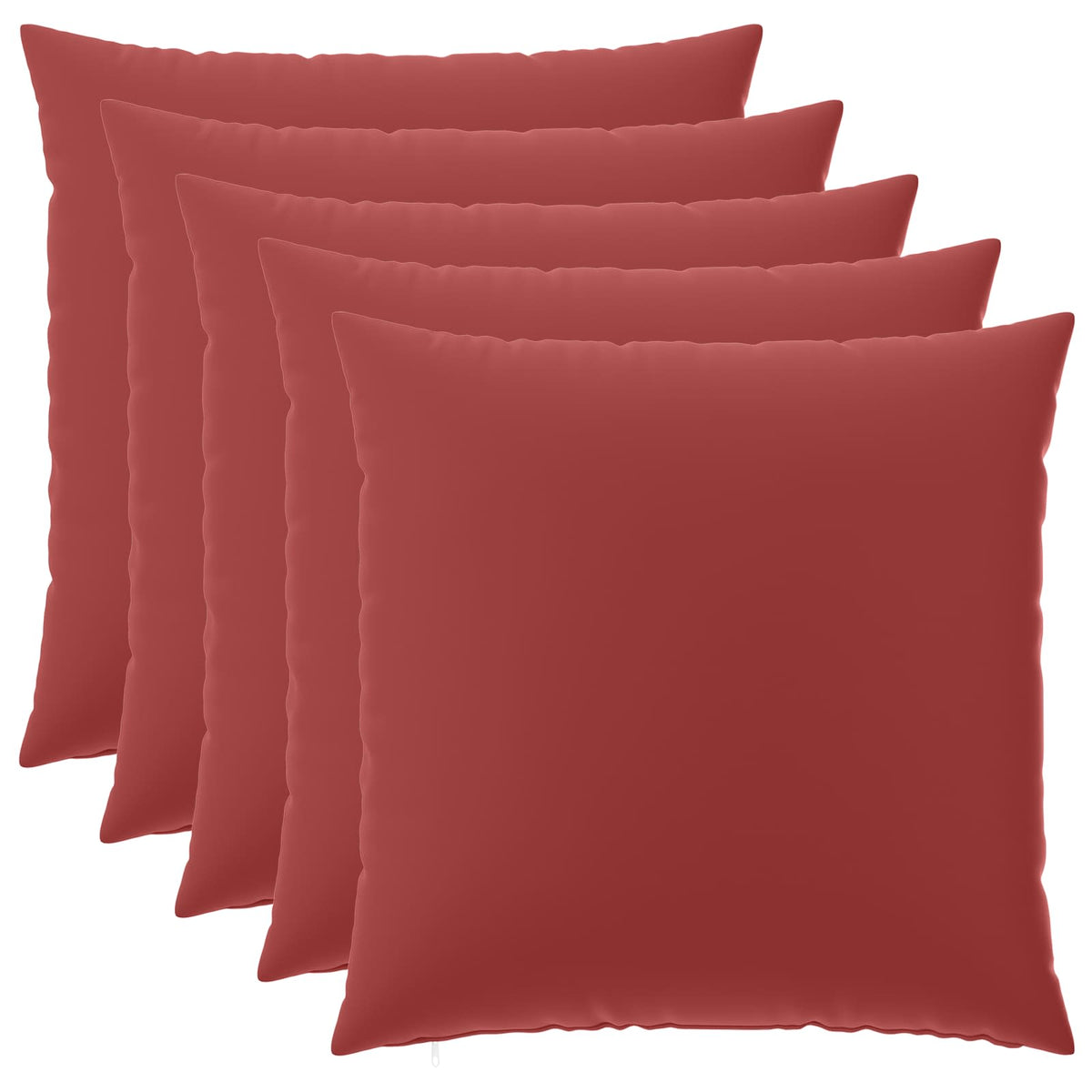 Cushion Cover 6 pcs HEERLEN Wine Red 65 x 65 cm Polyester