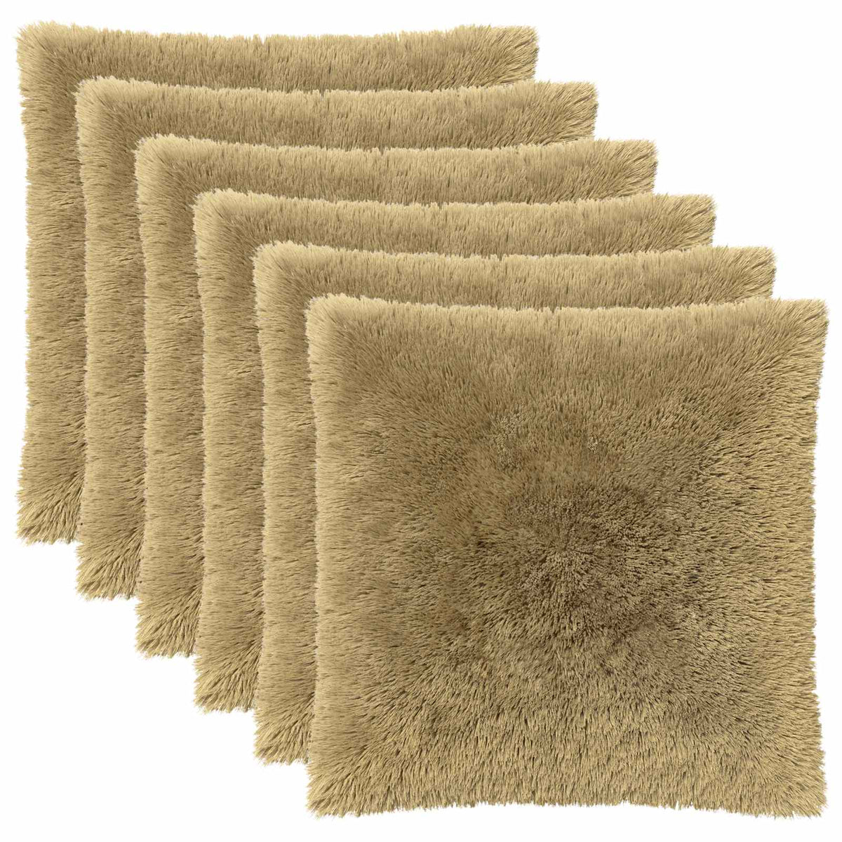 Cushion Cover 6 pcs HEERLEN Light Green 65 x 65 cm PV Fleece