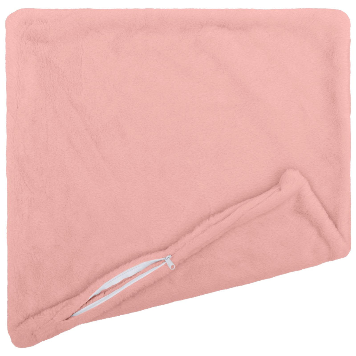 Cushion Cover 2 pcs HEERLEN Pink 65 x 65 cm Faux Rabbit Fur