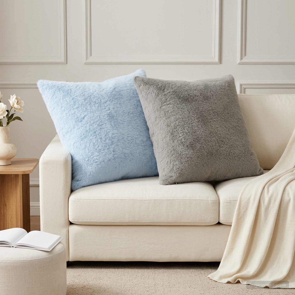 Cushion Cover 2 pcs HEERLEN Light Blue 70 x 70 cm