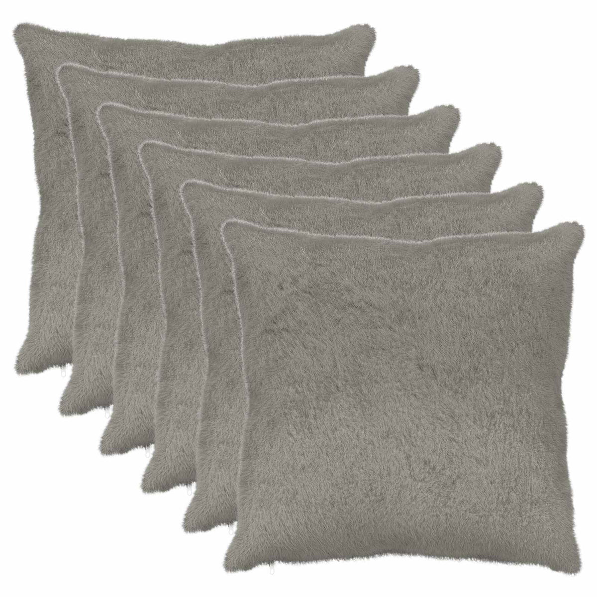 Cushion Cover 6 pcs HEERLEN Light Grey 65 x 65 cm