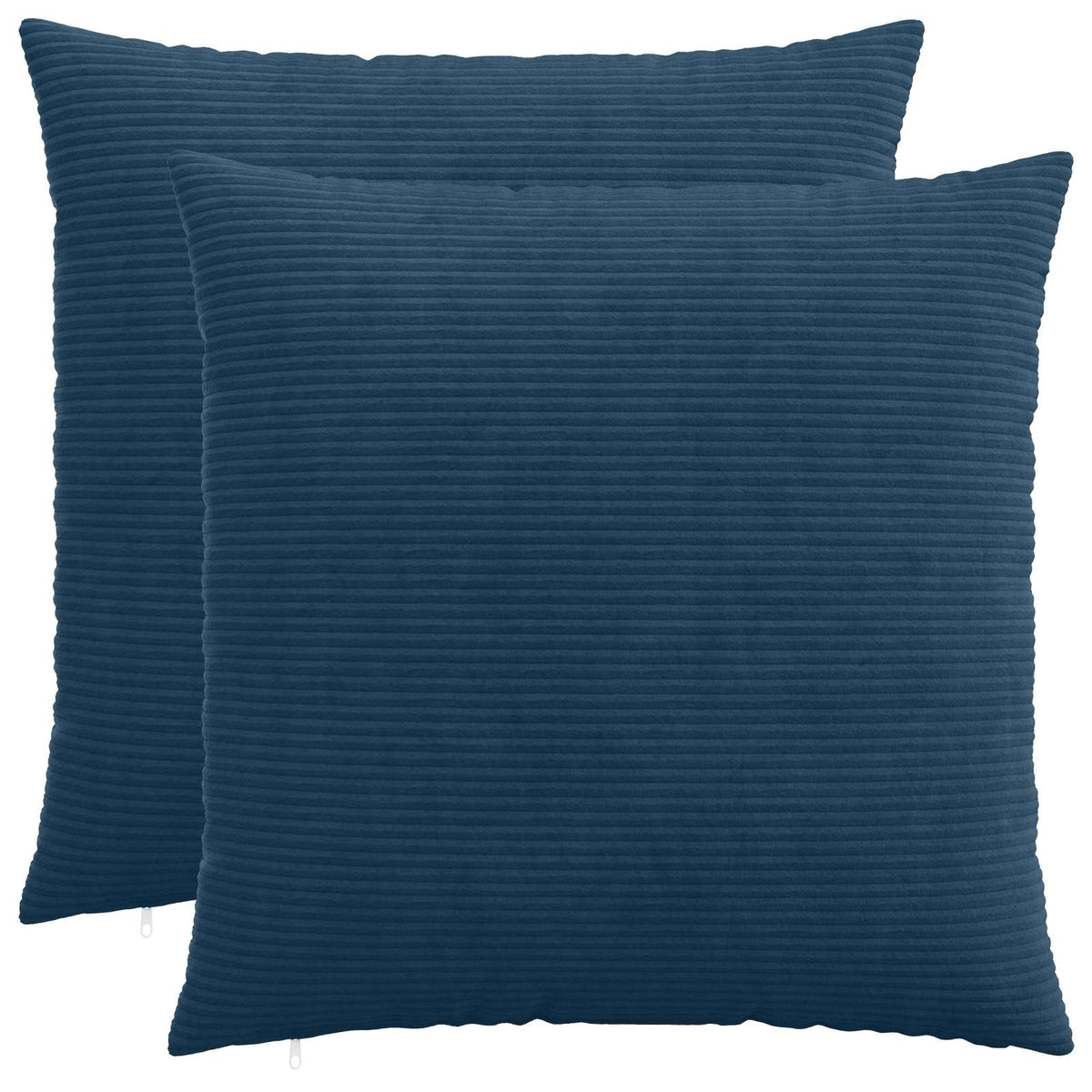 Cushion Cover 2 pcs HEERLEN Navy Blue 70 x 70 cm Corduroy