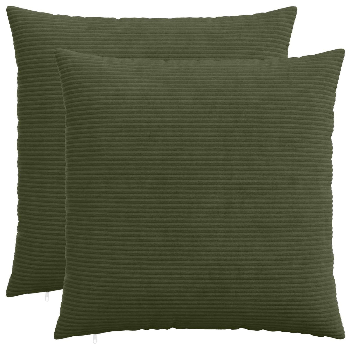 Cushion Cover 2 pcs HEERLEN Green 70 x 70 cm Corduroy