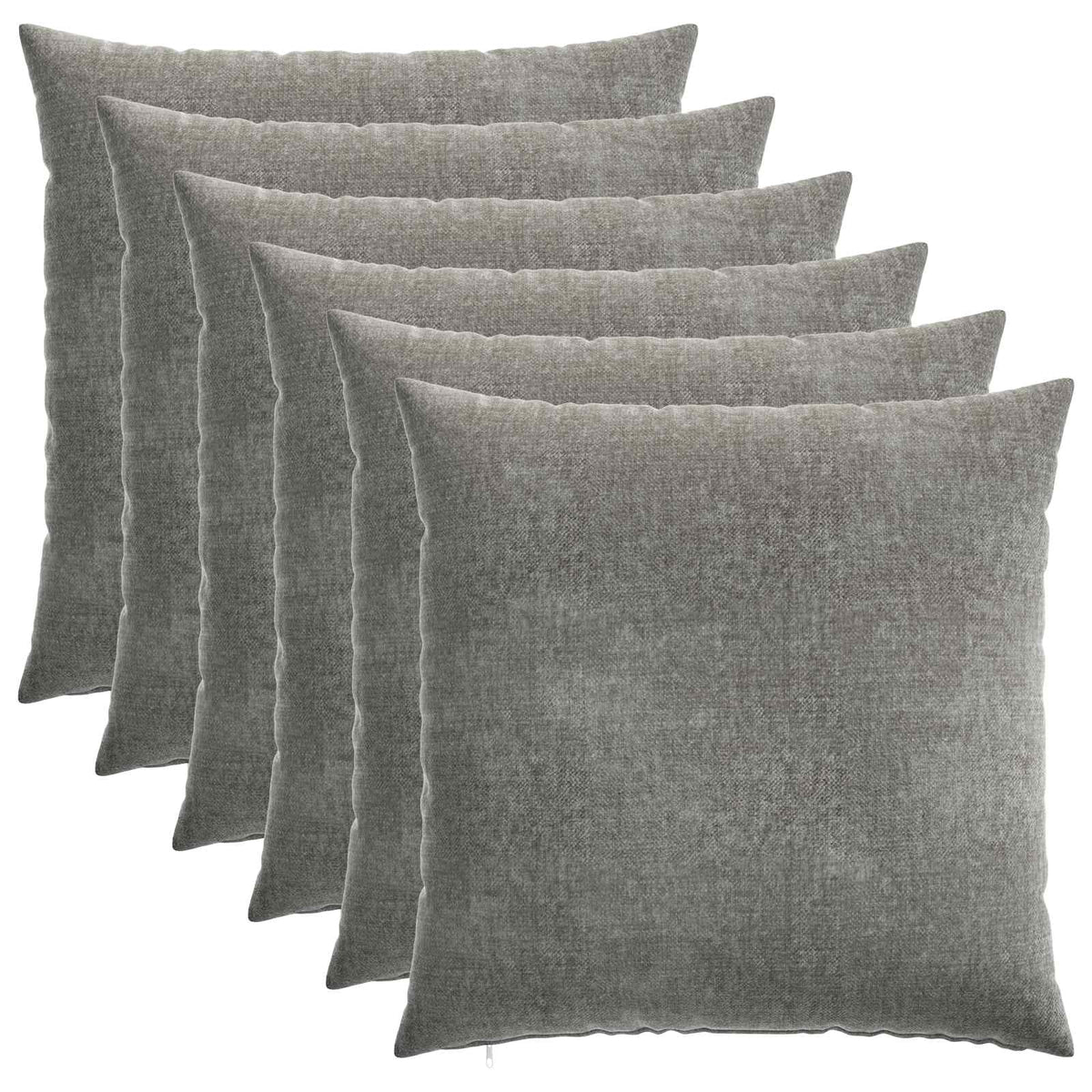 Cushion Cover 6 pcs HEERLEN Dark Grey 70 x 70 cm