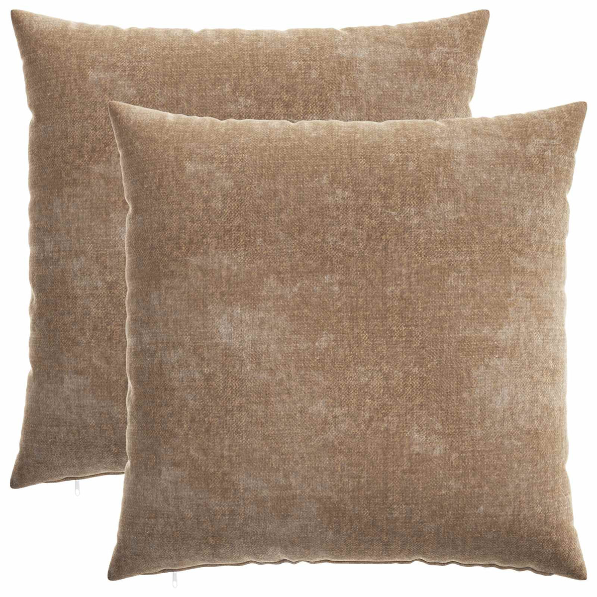 Cushion Cover 2 pcs HEERLEN Brown 70 x 70 cm Chenille Fabric