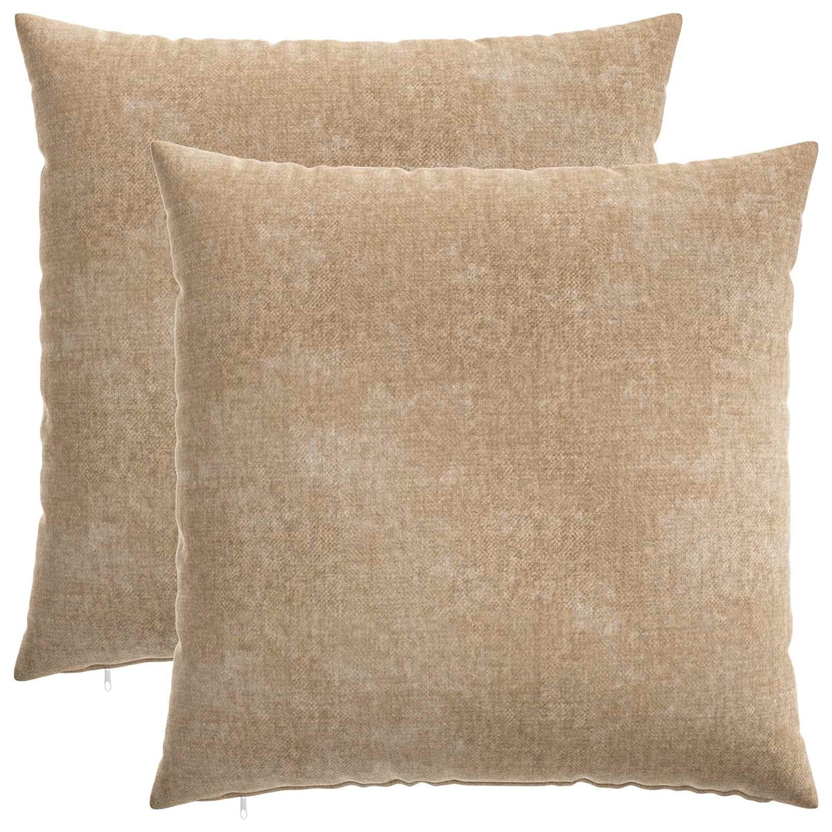 Cushion Cover 2 pcs HEERLEN Taupe 70 x 70 cm Chenille Fabric