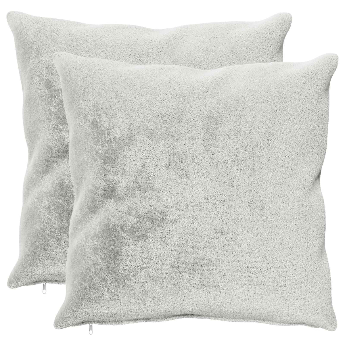 Cushion Cover 2 pcs HEERLEN Light Grey 70 x 70 cm Flannel