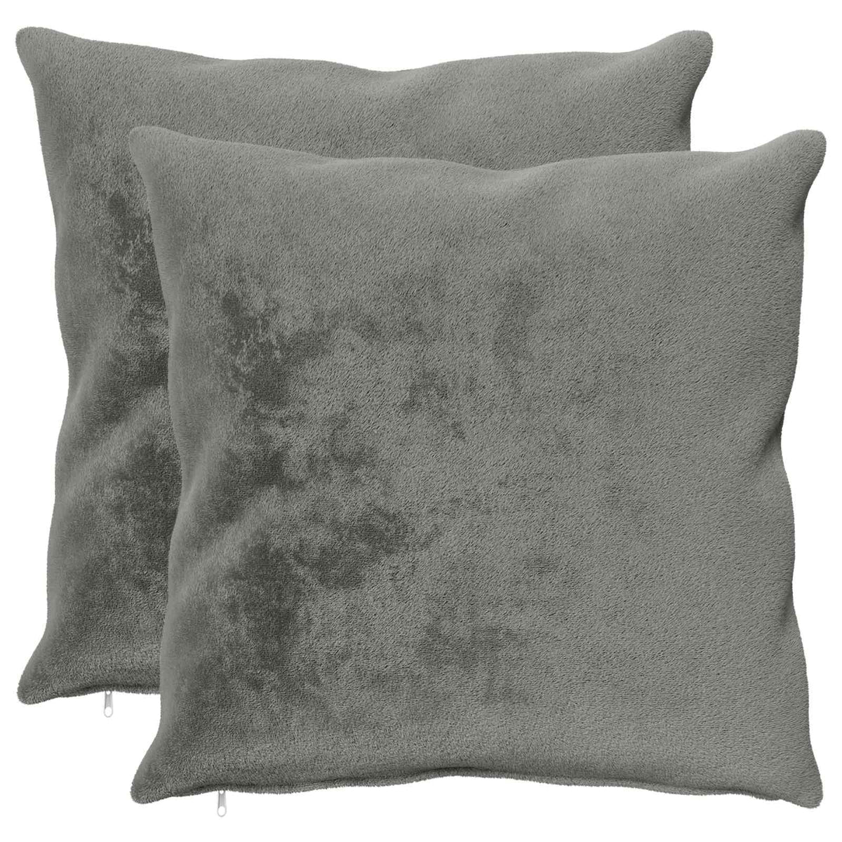 Cushion Cover 2 pcs HEERLEN Dark Grey 70 x 70 cm Flannel