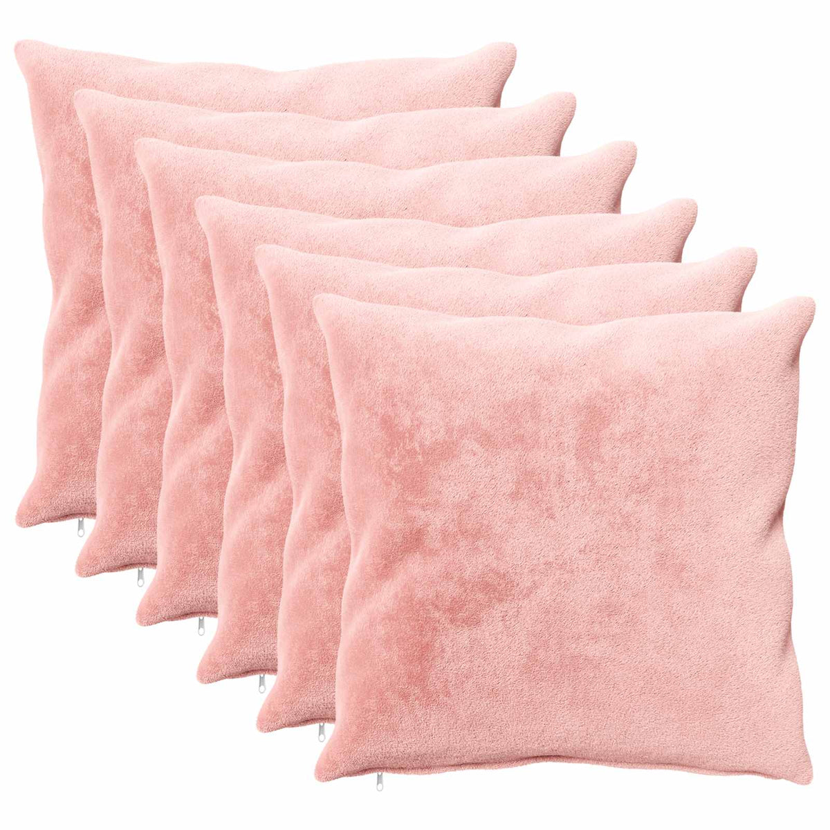 Cushion Cover 6 pcs HEERLEN Pink 70 x 70 cm Flannel