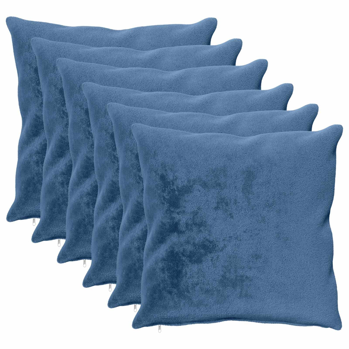 Cushion Cover 6 pcs HEERLEN Light Blue 70 x 70 cm Flannel