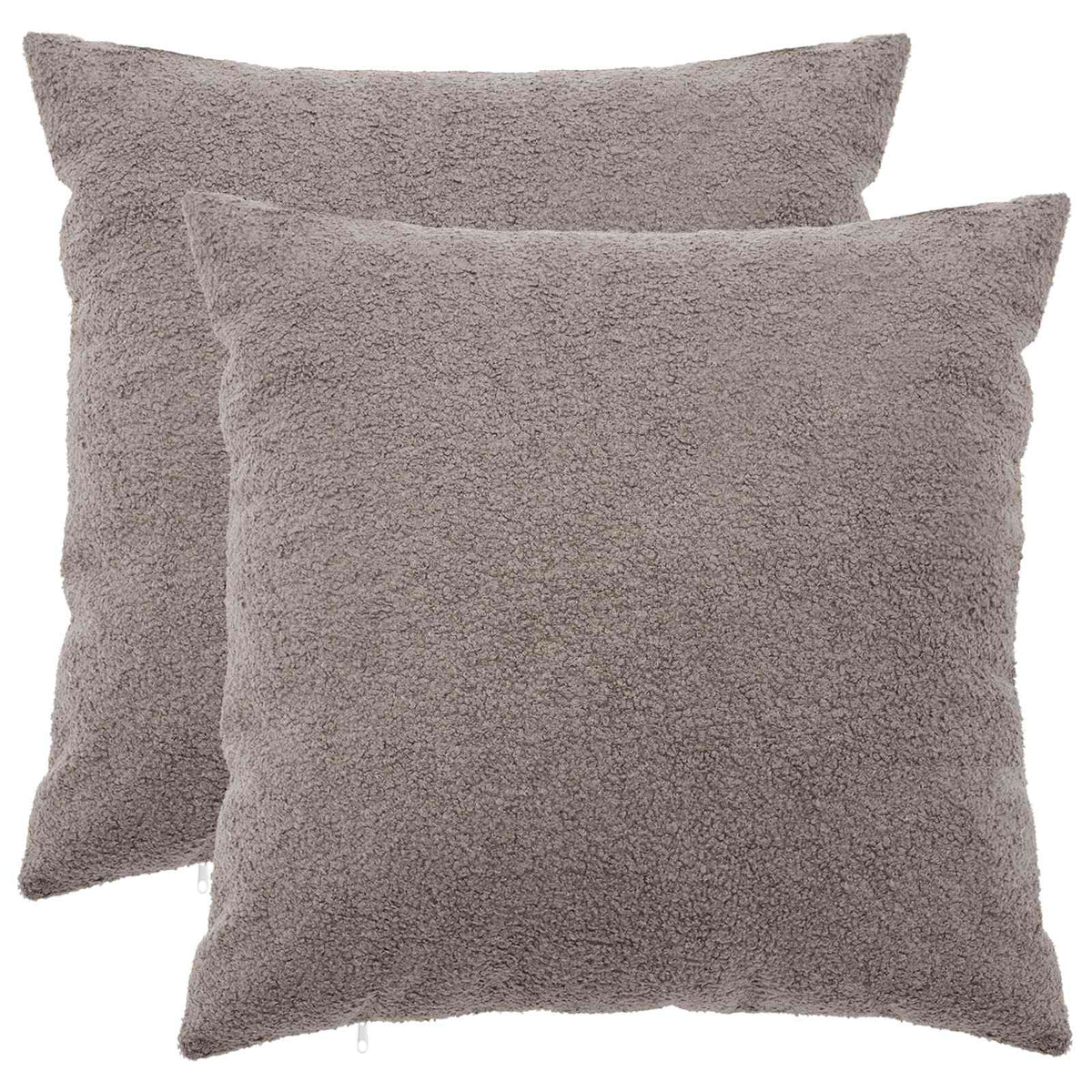 Cushion Cover 2 pcs HEERLEN Light Grey 80 x 80 cm Bouclé