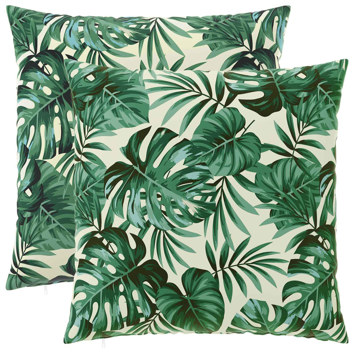 Cushion Cover 2 pcs HEERLEN Leaf Pattern 80 x 80 cm Polyester