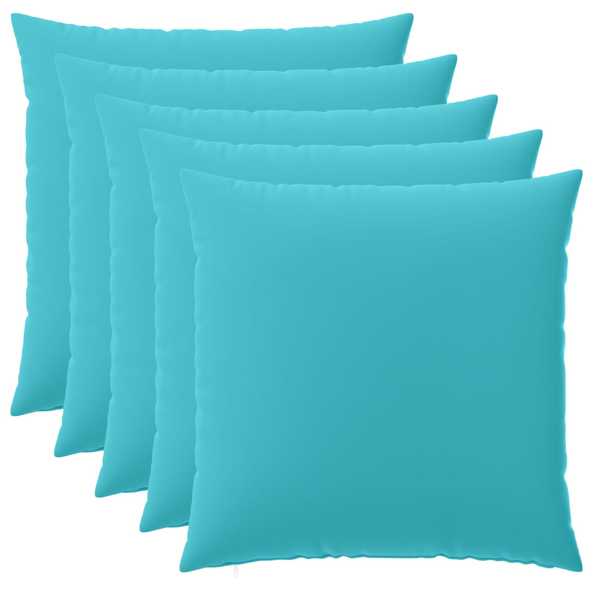 Cushion Cover 6 pcs HEERLEN Turquoise 80 x 80 cm Polyester