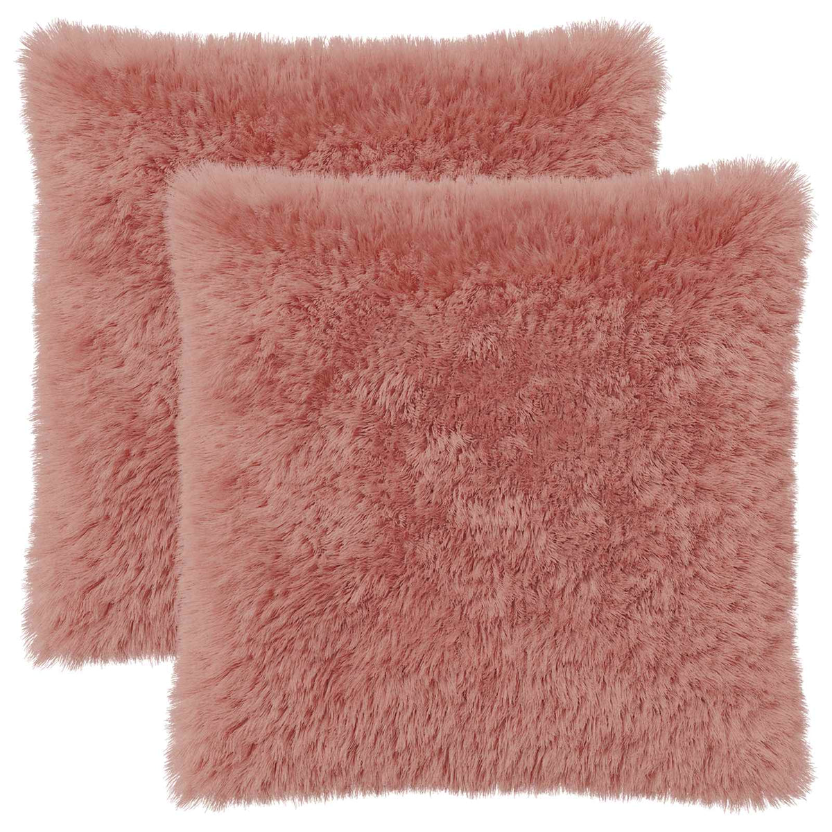 Cushion Cover 2 pcs HEERLEN Pink 80 x 80 cm PV Fleece