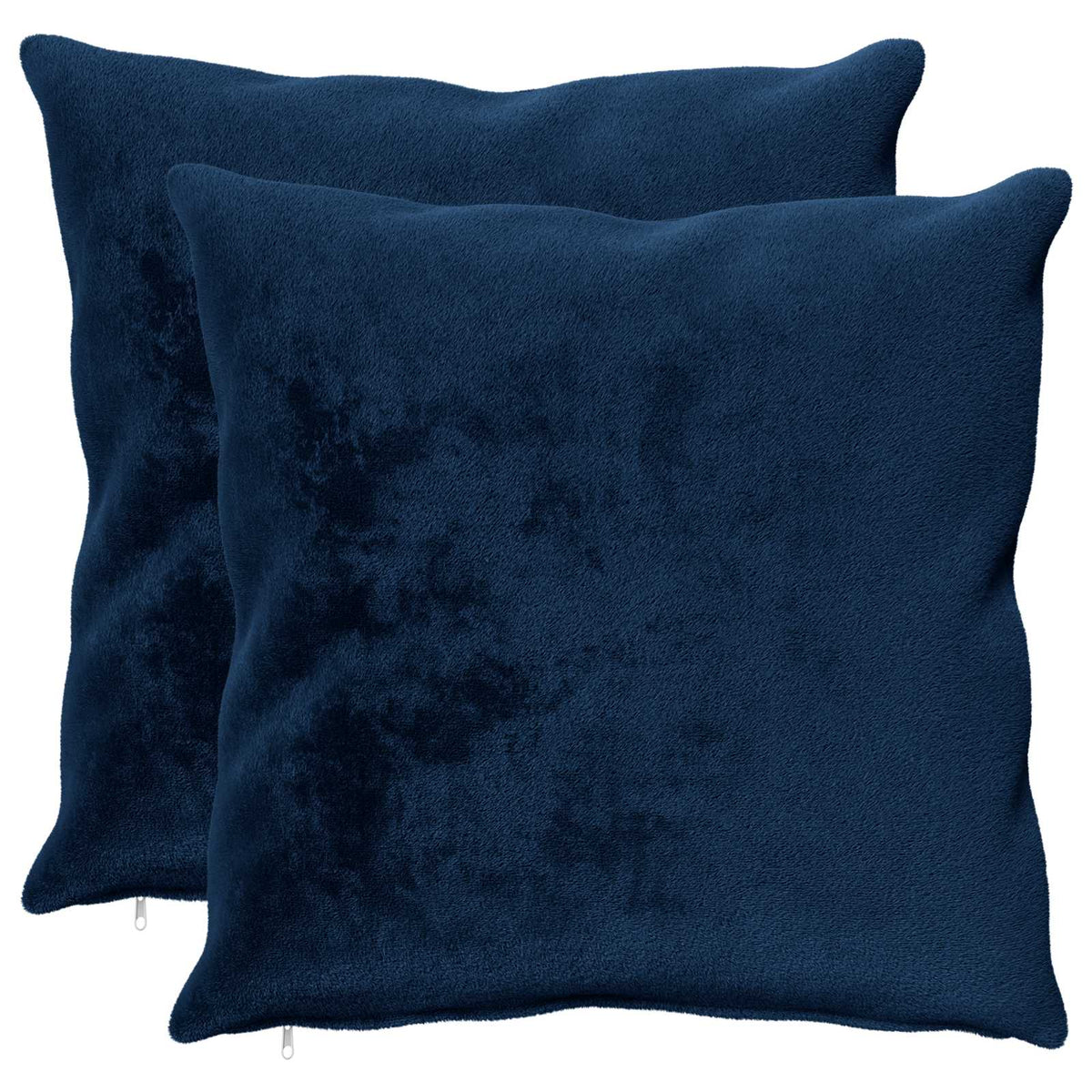 Cushion Cover 2 pcs HEERLEN Navy Blue 80 x 80 cm Flannel