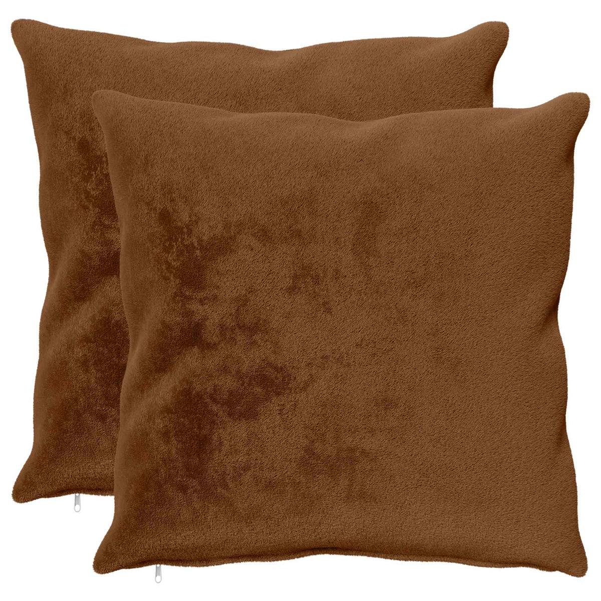 Cushion Cover 2 pcs HEERLEN Light Brown 80 x 80 cm Flannel