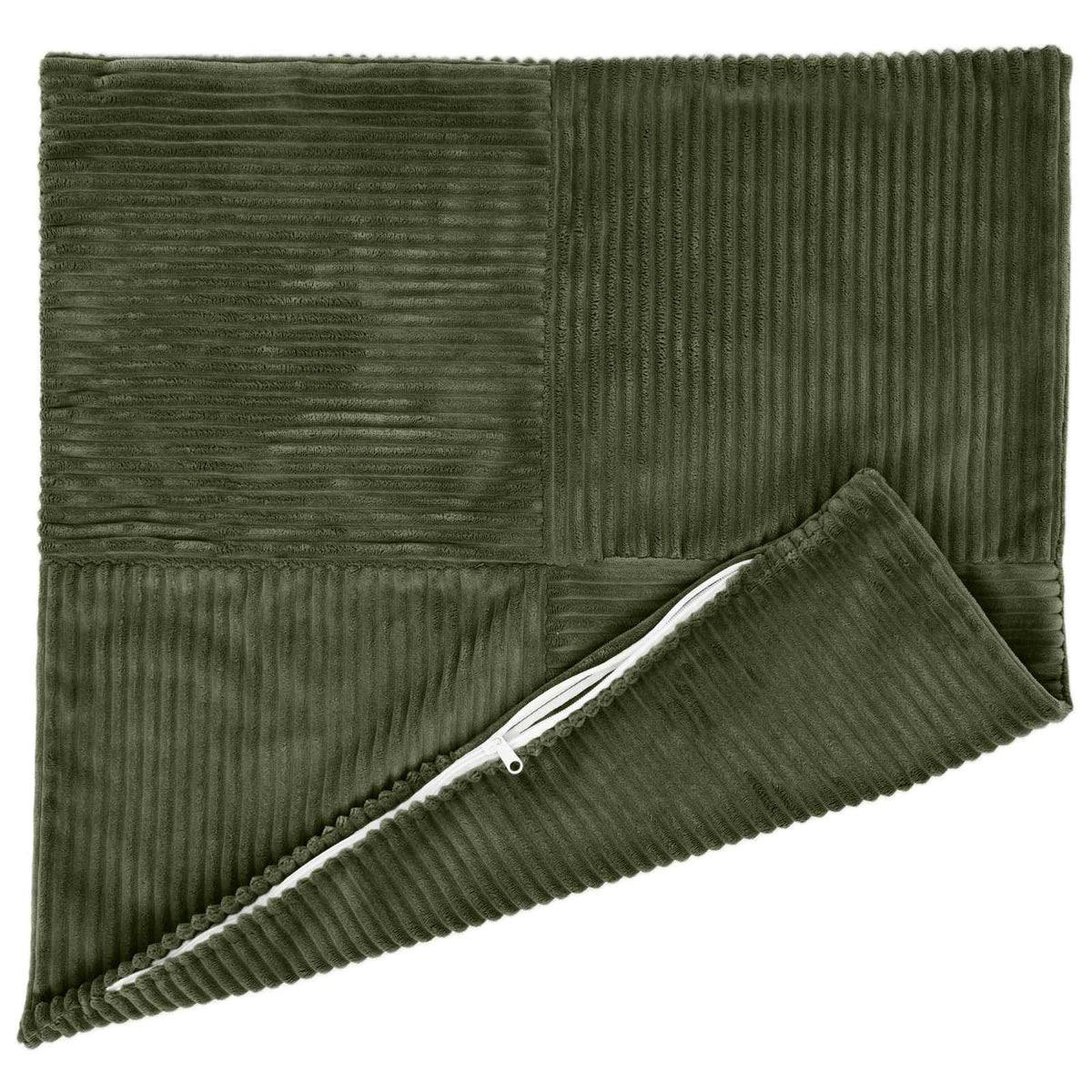Cushion Cover 6 pcs ALMELO Green 30 x 30 cm Corduroy