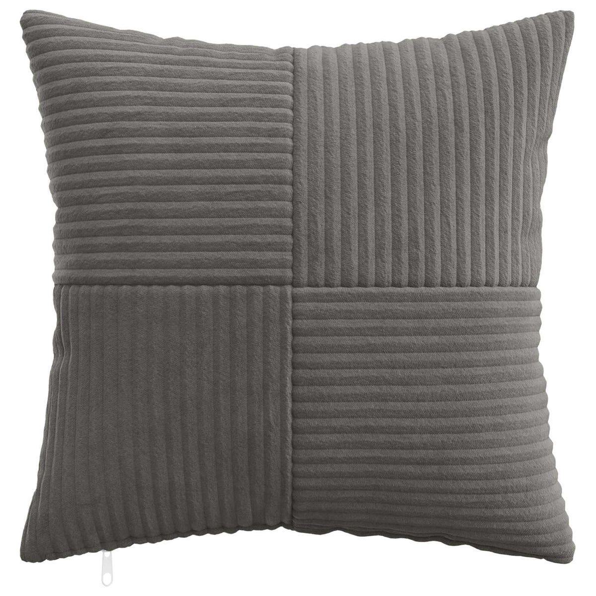 Cushion Cover 12 pcs ALMELO Dark Grey 40 x 40 cm Corduroy