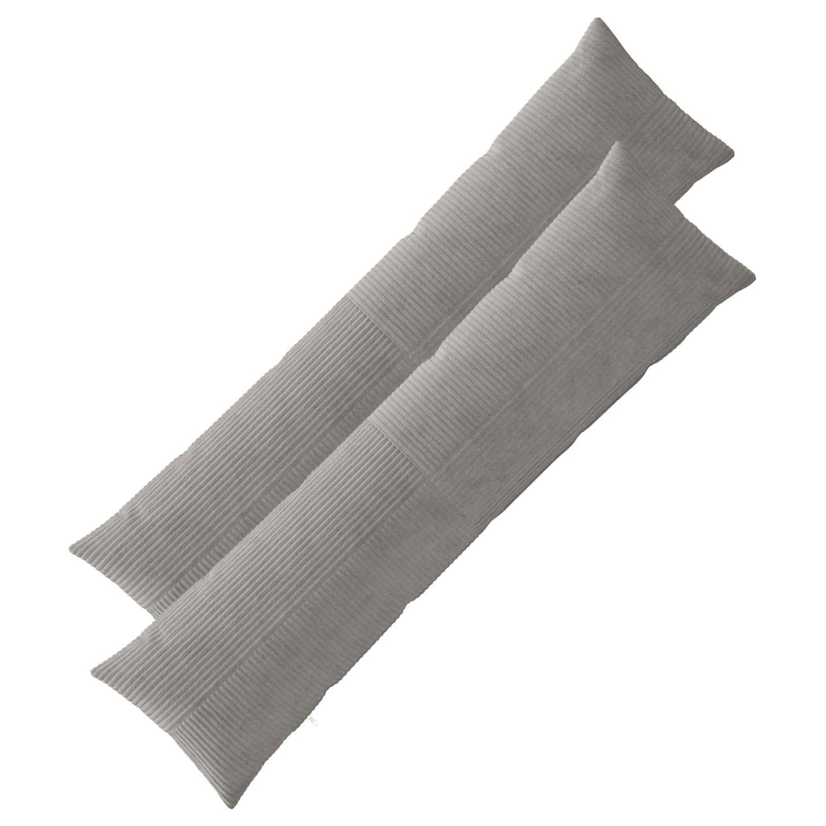 Cushion Cover 2 pcs ALMELO Light Grey 40 x 145 cm Corduroy
