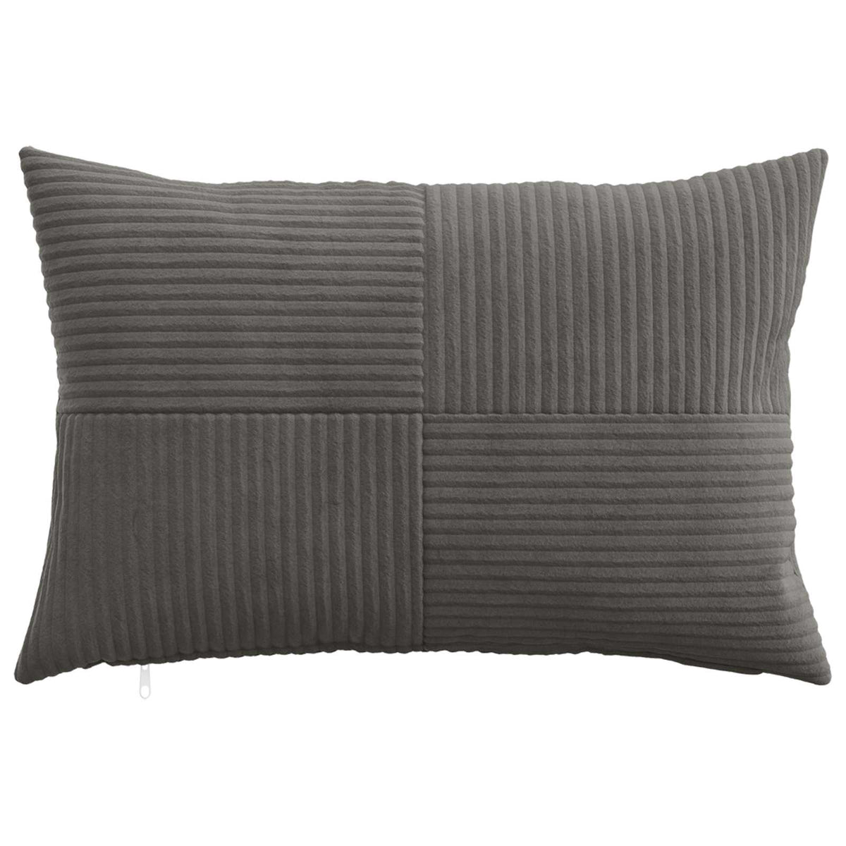 Cushion Cover 6 pcs ALMELO Dark Grey 40 x 60 cm Corduroy