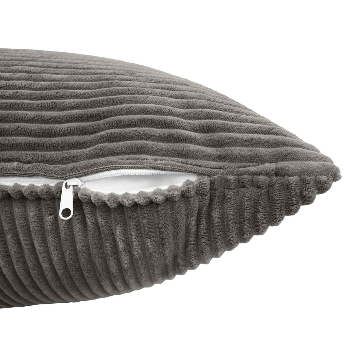 Cushion Cover 6 pcs ALMELO Dark Grey 40 x 70 cm Corduroy