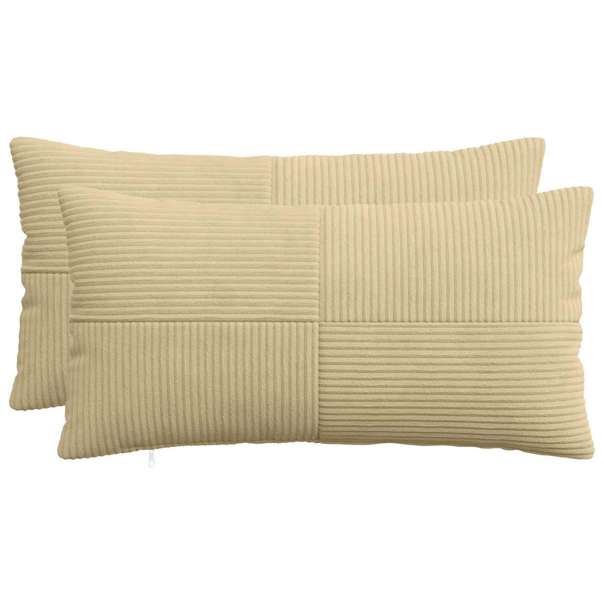 Cushion Cover 2 pcs ALMELO Grey Green 40 x 70 cm Corduroy