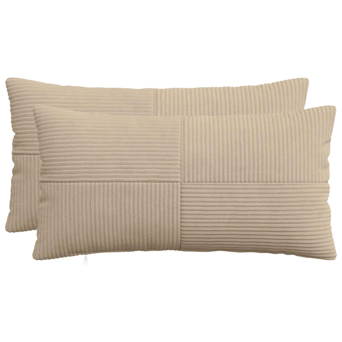 Cushion Cover 2 pcs ALMELO Taupe 40 x 70 cm Corduroy