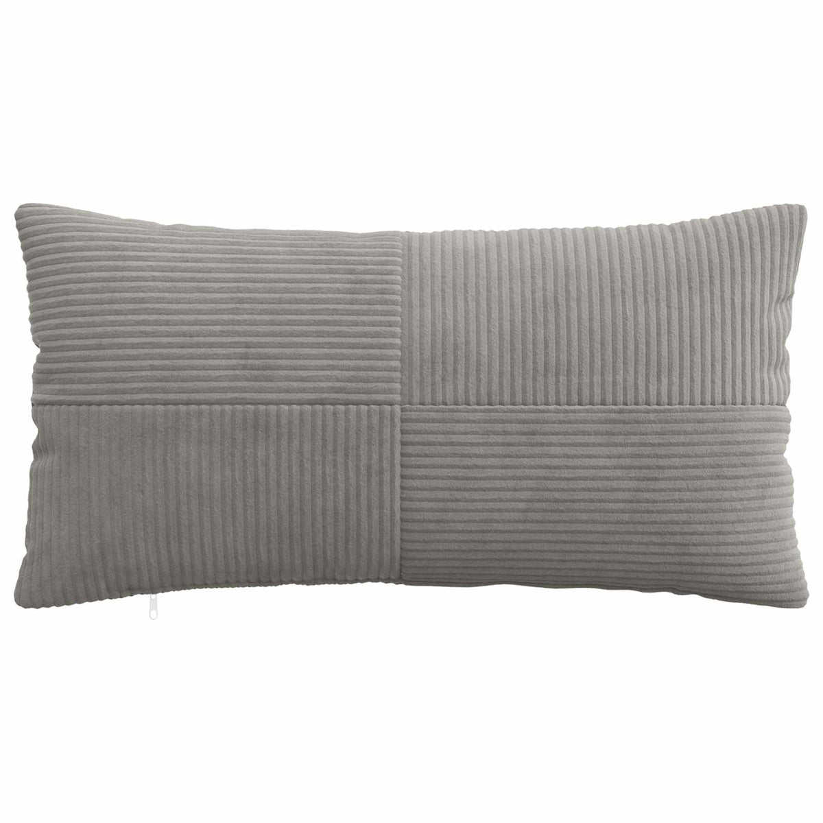 Cushion Cover 12 pcs ALMELO Light Grey 40 x 80 cm Corduroy