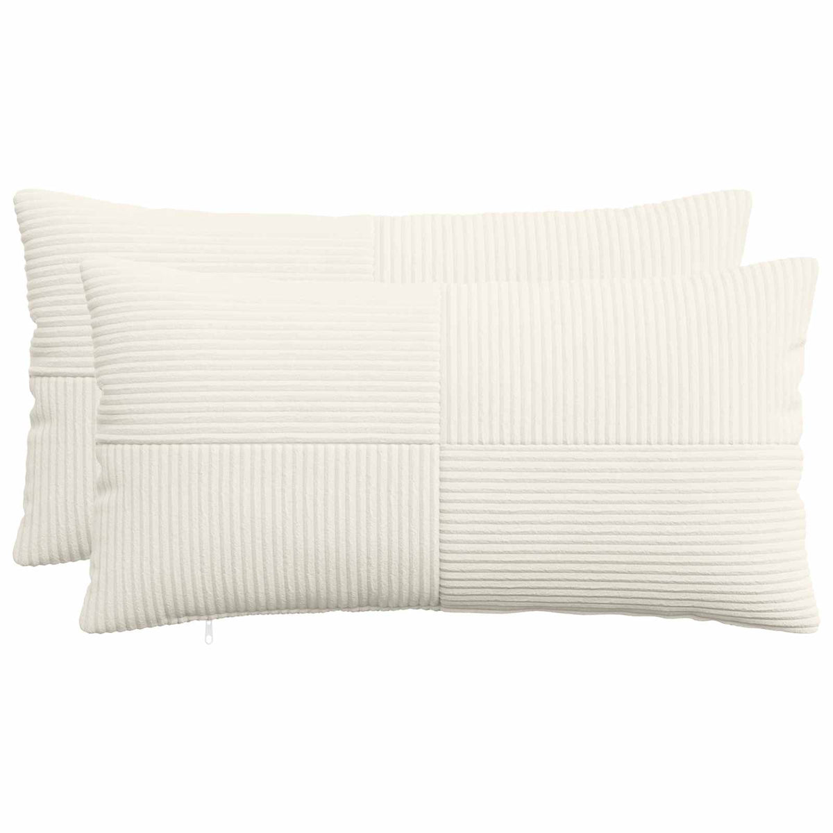 Cushion Cover 2 pcs ALMELO Cream 40 x 80 cm Corduroy