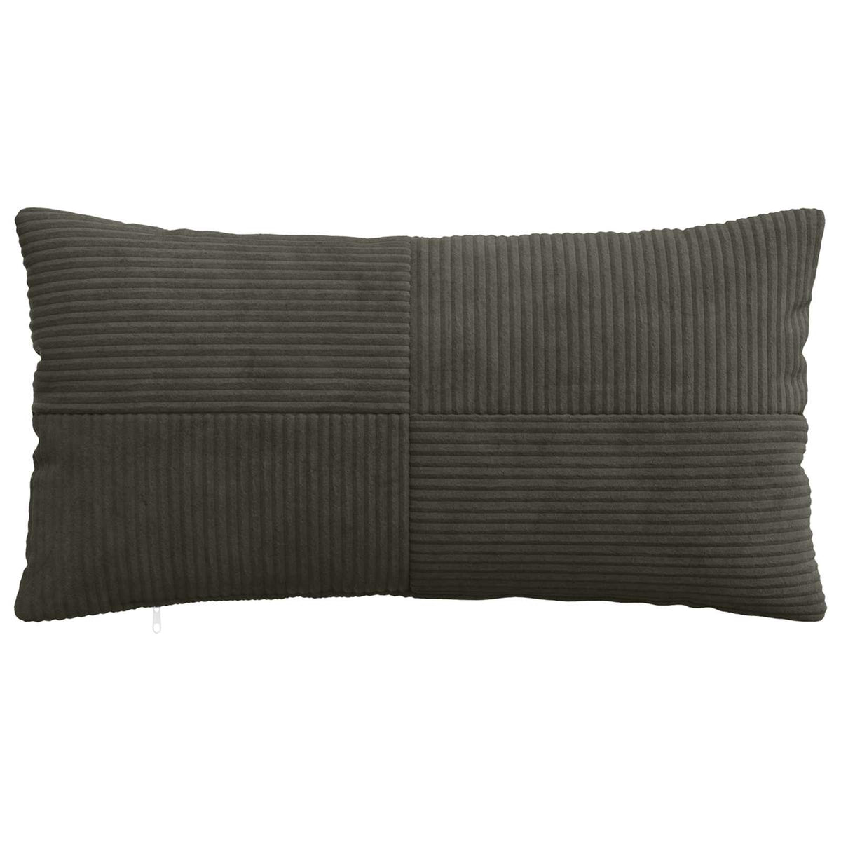 Cushion Cover 2 pcs ALMELO Anthracite 40 x 80 cm Corduroy